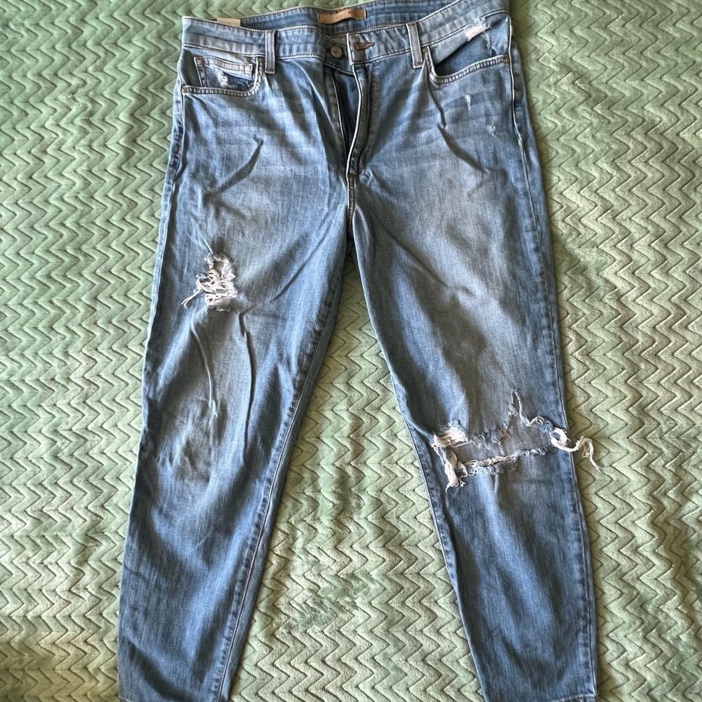 Joe’s Geneva High Rise Crop Distressed Jeans